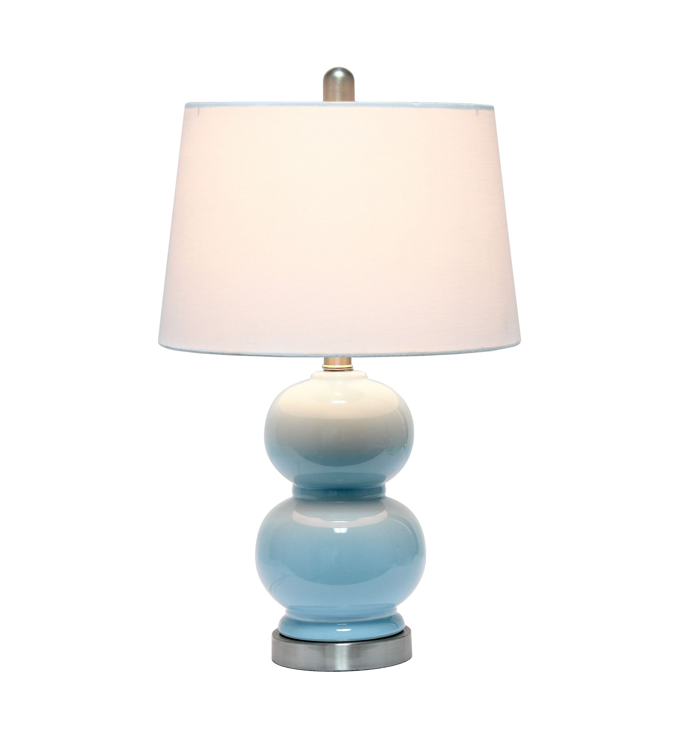 Dual Orb Table Lamp with Fabric Shade