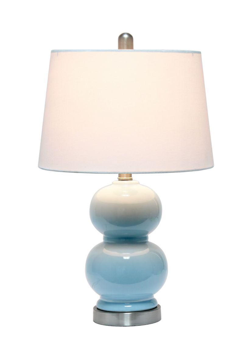Dual Orb Table Lamp with Fabric Shade