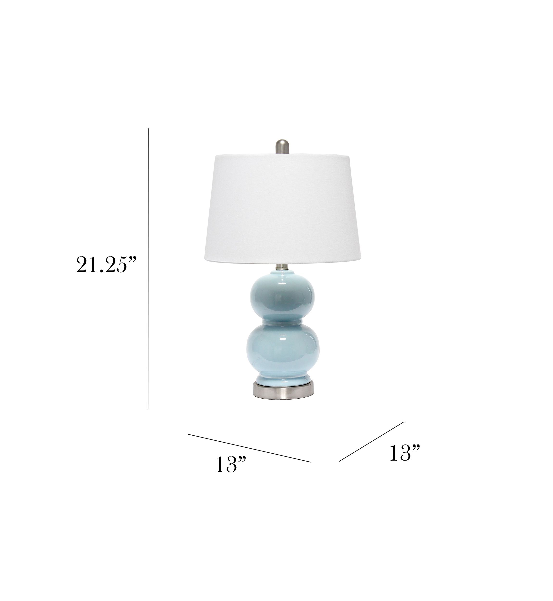 Dual Orb Table Lamp with Fabric Shade