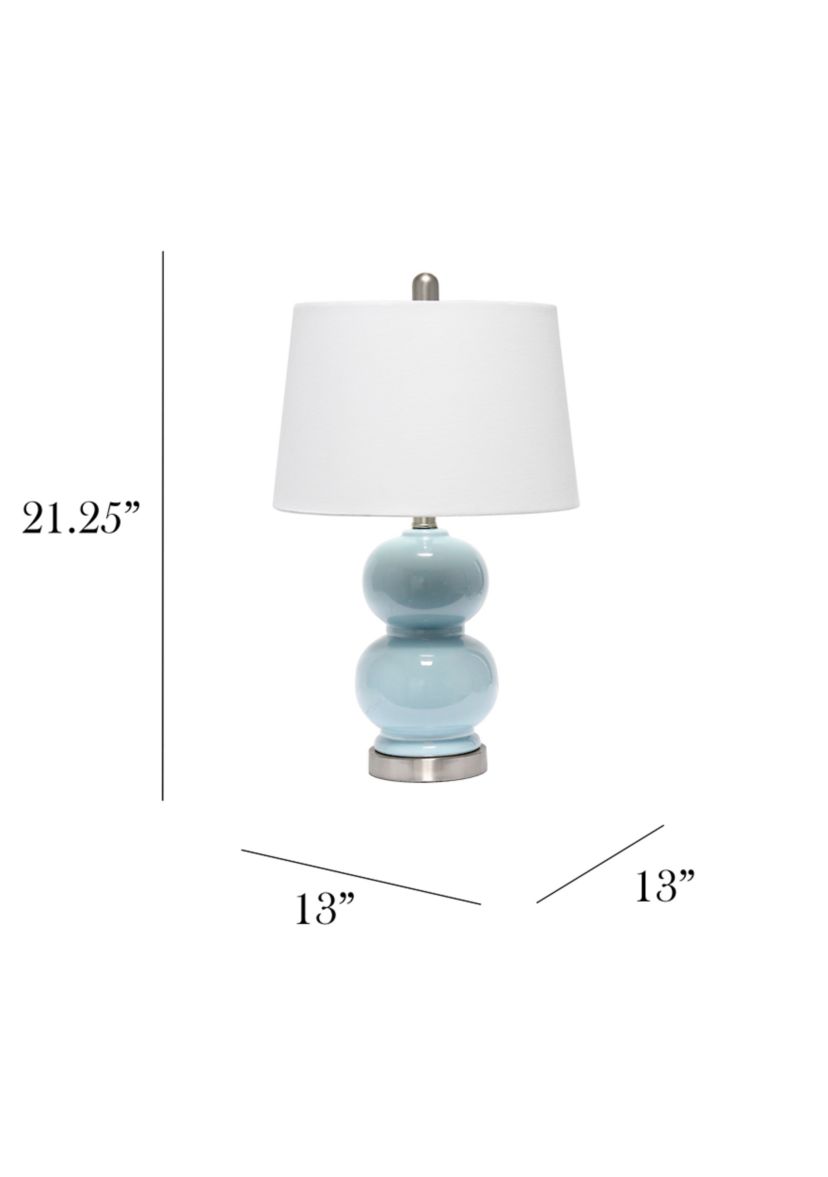 Dual Orb Table Lamp with Fabric Shade