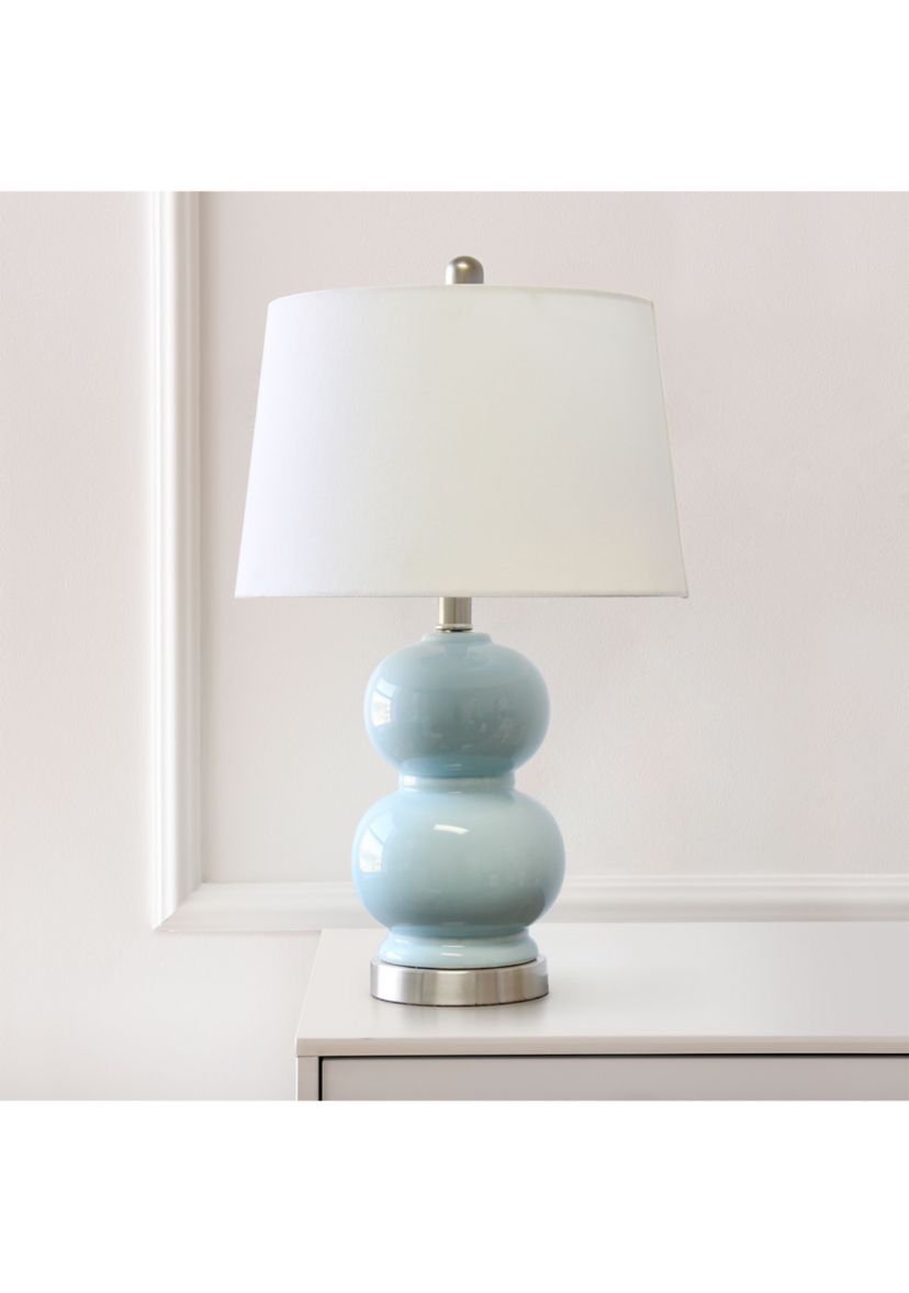 Dual Orb Table Lamp with Fabric Shade