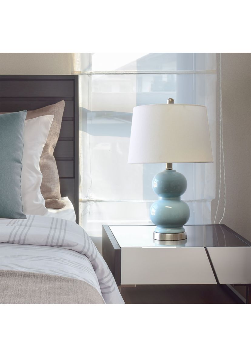 Dual Orb Table Lamp with Fabric Shade