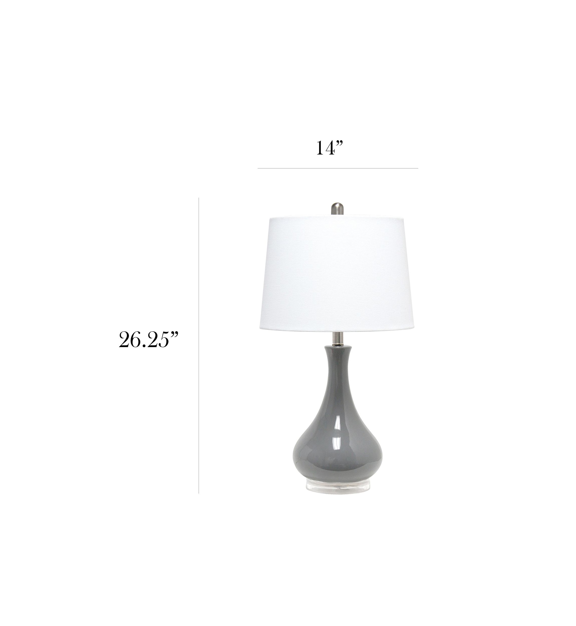Droplet Table Lamp with Fabric Shade