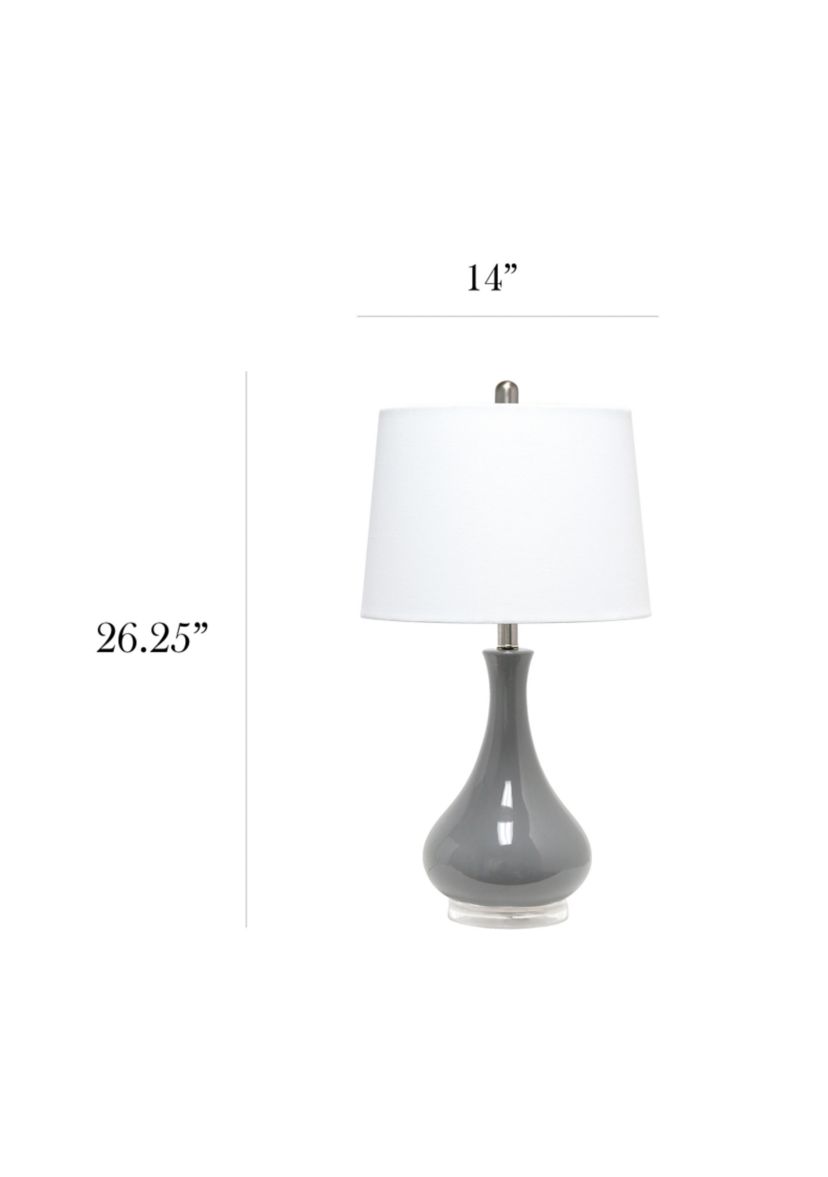 Droplet Table Lamp with Fabric Shade