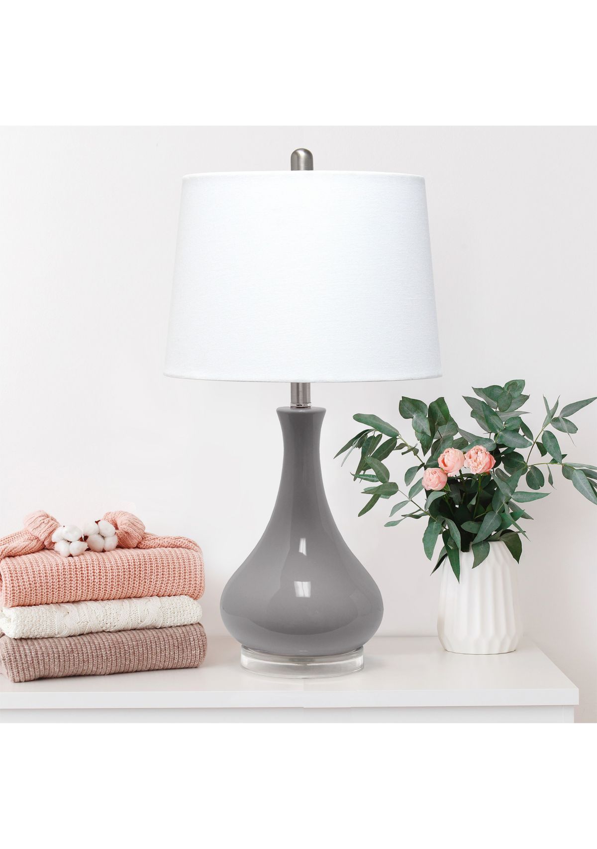 Droplet Table Lamp with Fabric Shade