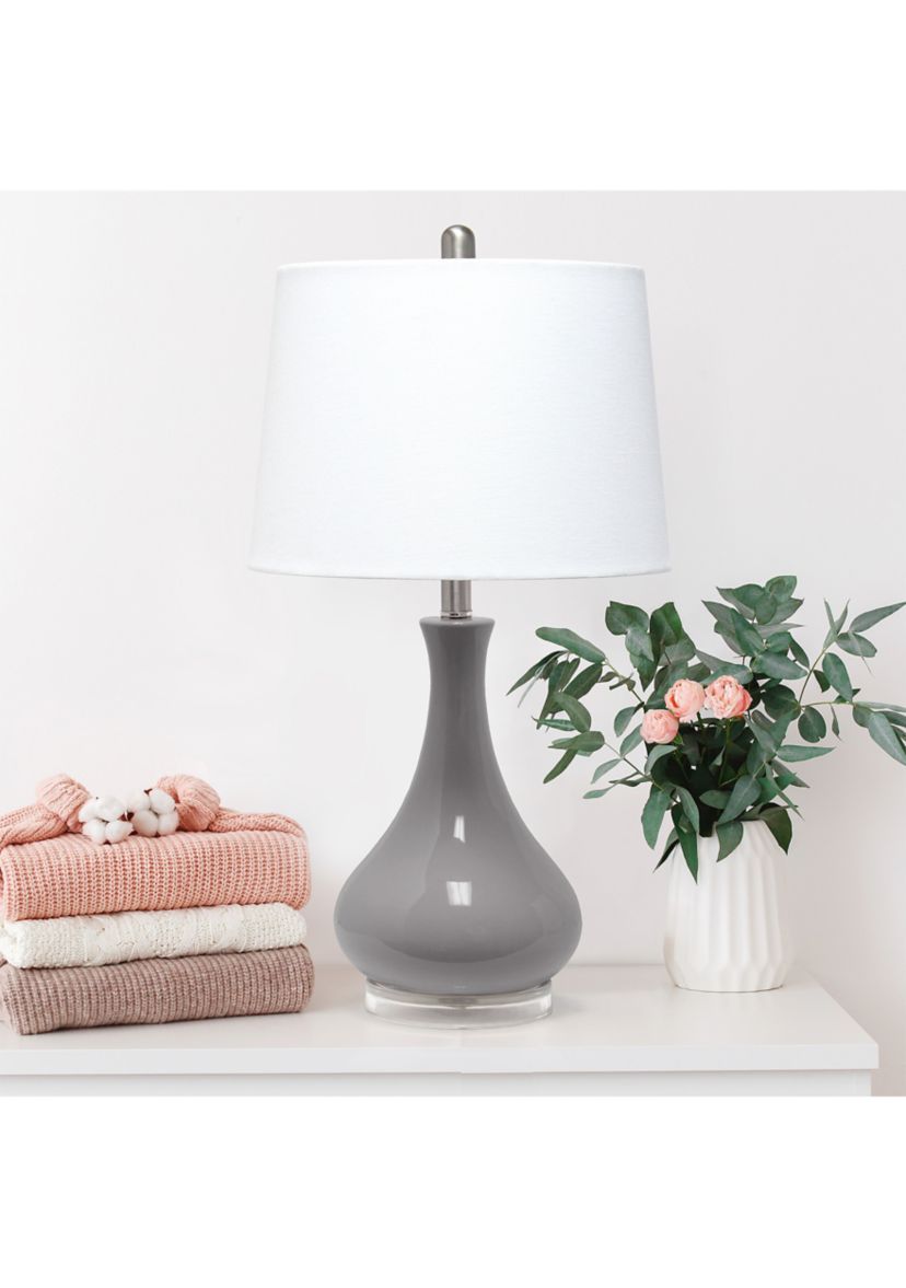 Droplet Table Lamp with Fabric Shade
