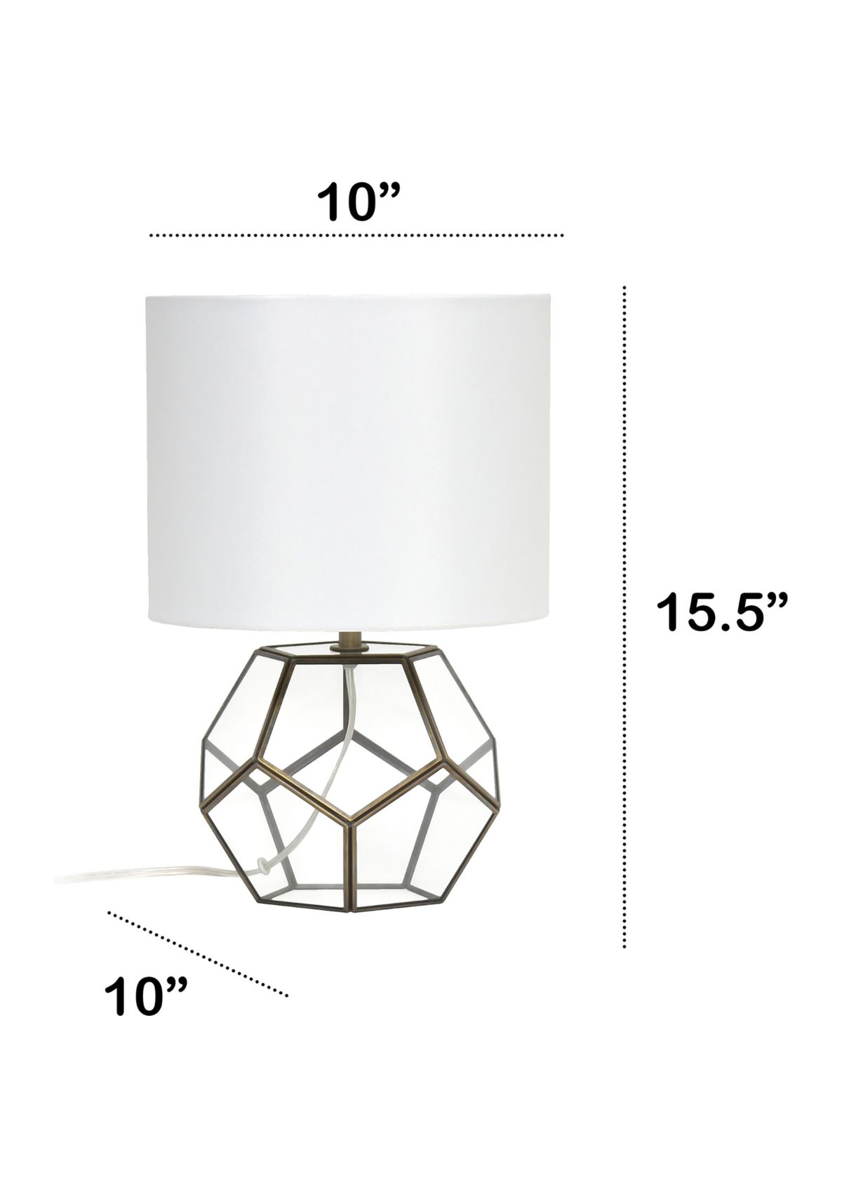 Transparent Octagonal Table Lamp