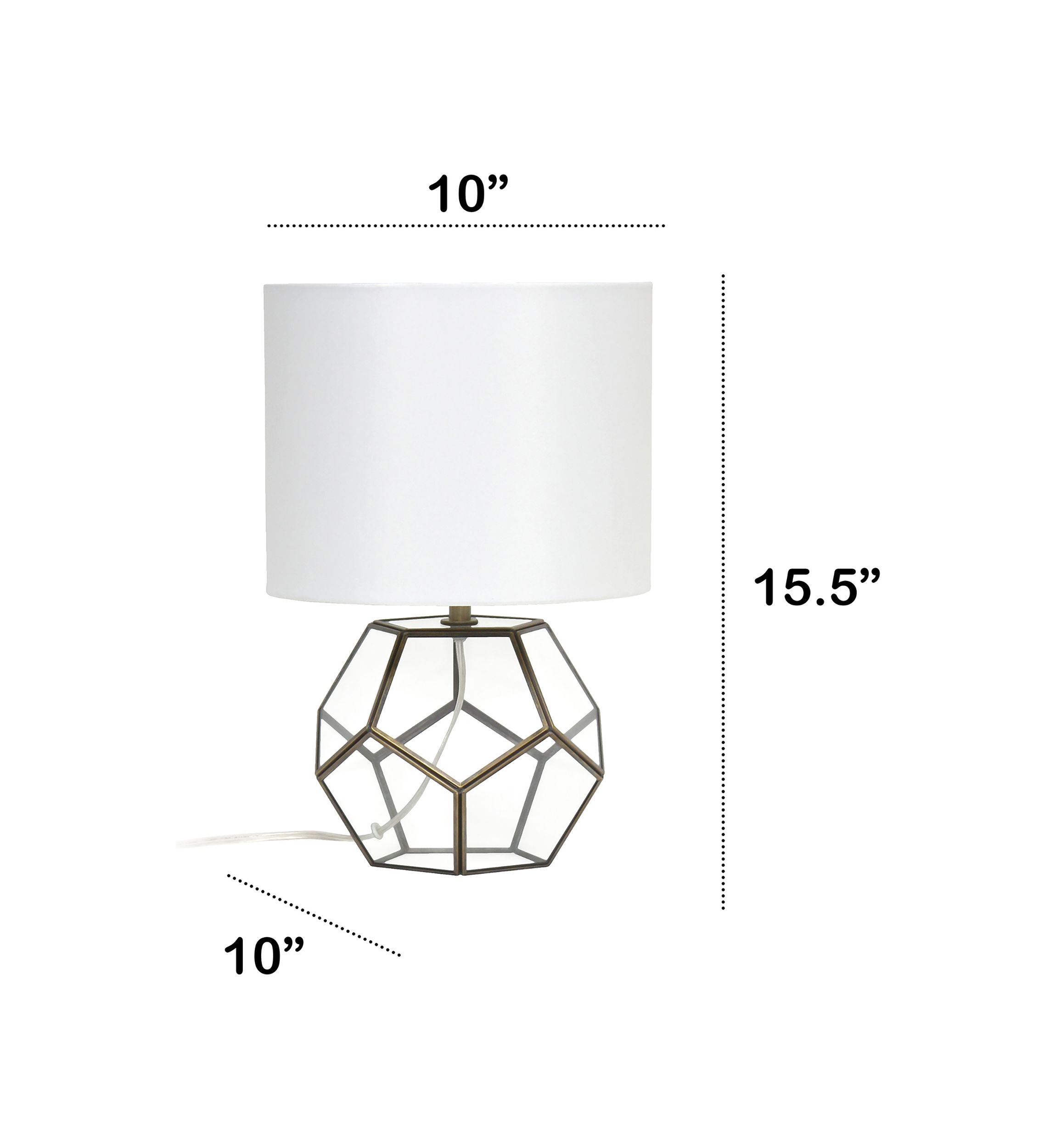 Transparent Octagonal Table Lamp