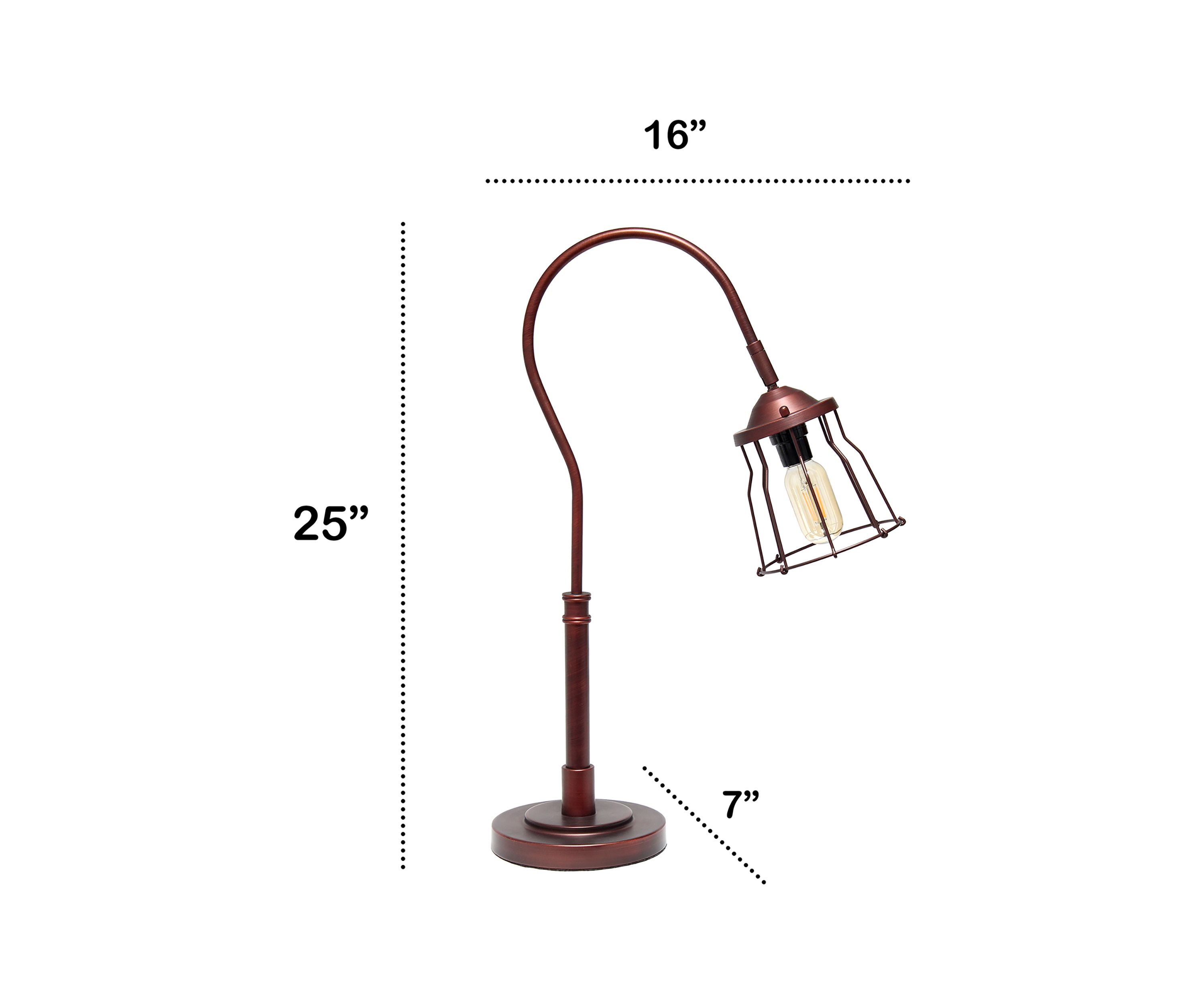 Rustic Caged Shade Table Lamp