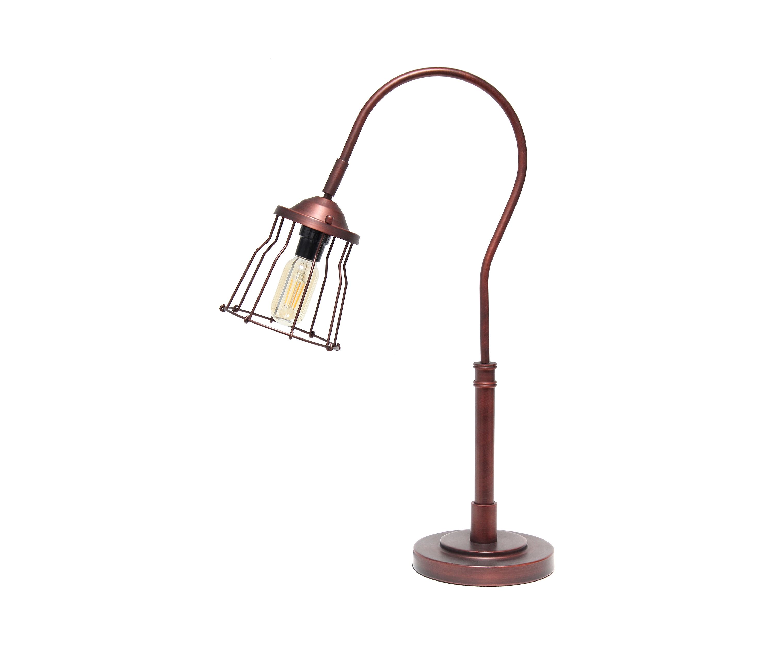 Rustic Caged Shade Table Lamp
