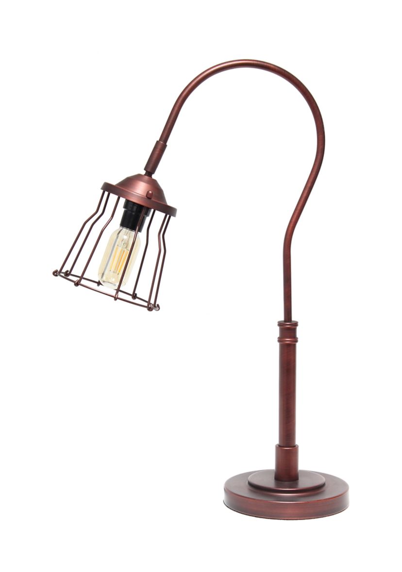 Rustic Caged Shade Table Lamp