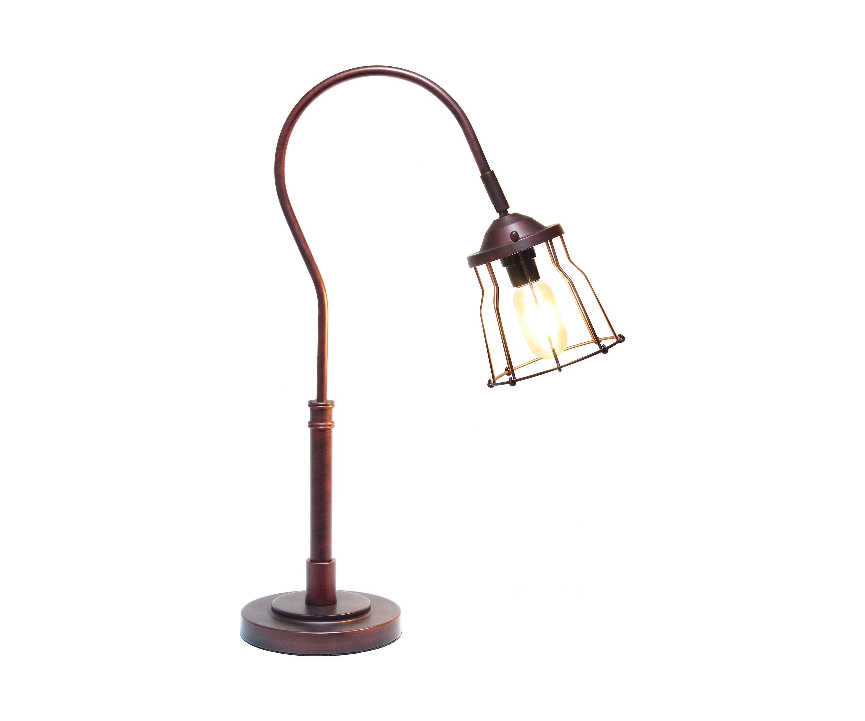 Rustic Caged Shade Table Lamp