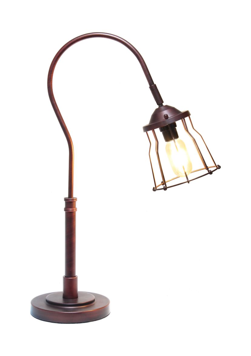Rustic Caged Shade Table Lamp