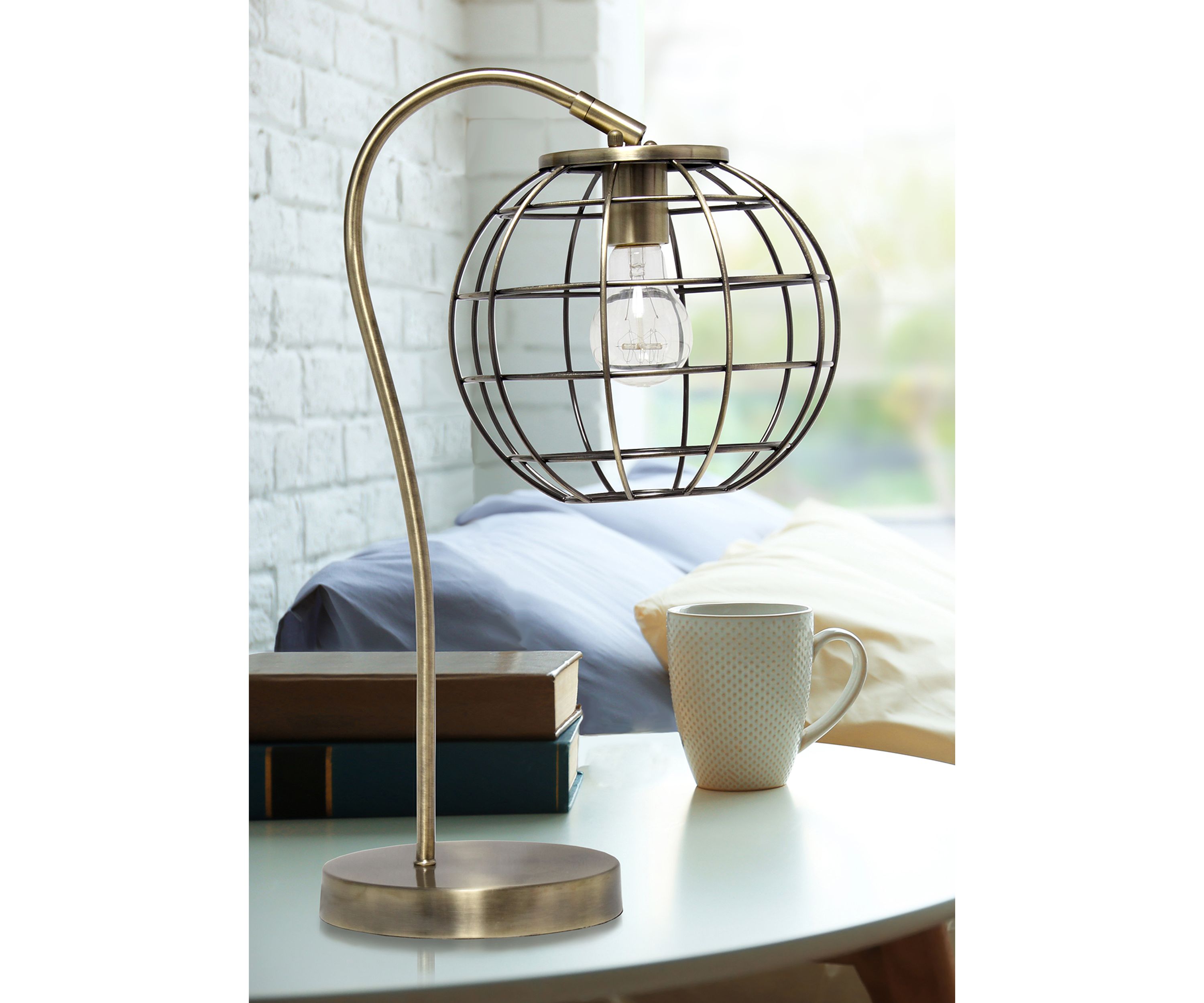 Arched Metal Cage Table Lamp