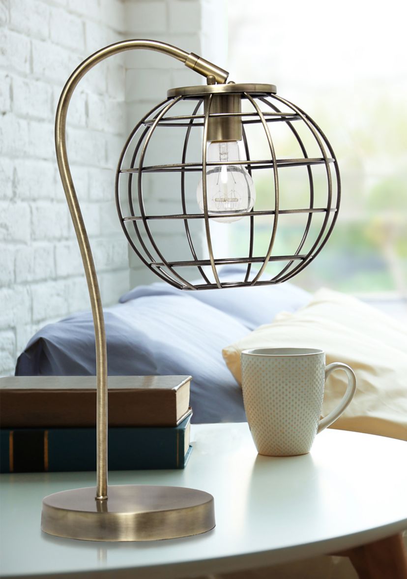 Arched Metal Cage Table Lamp