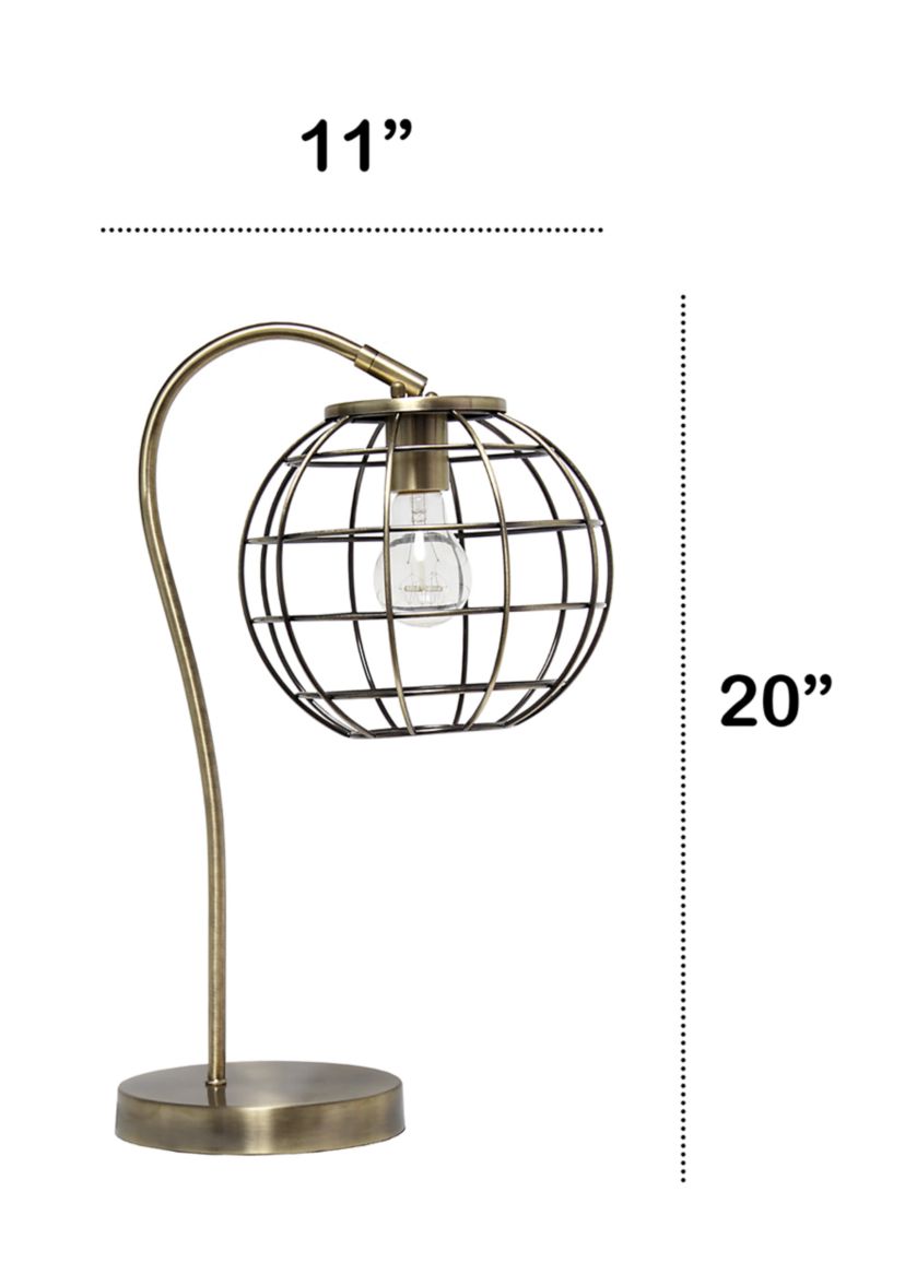 Arched Metal Cage Table Lamp