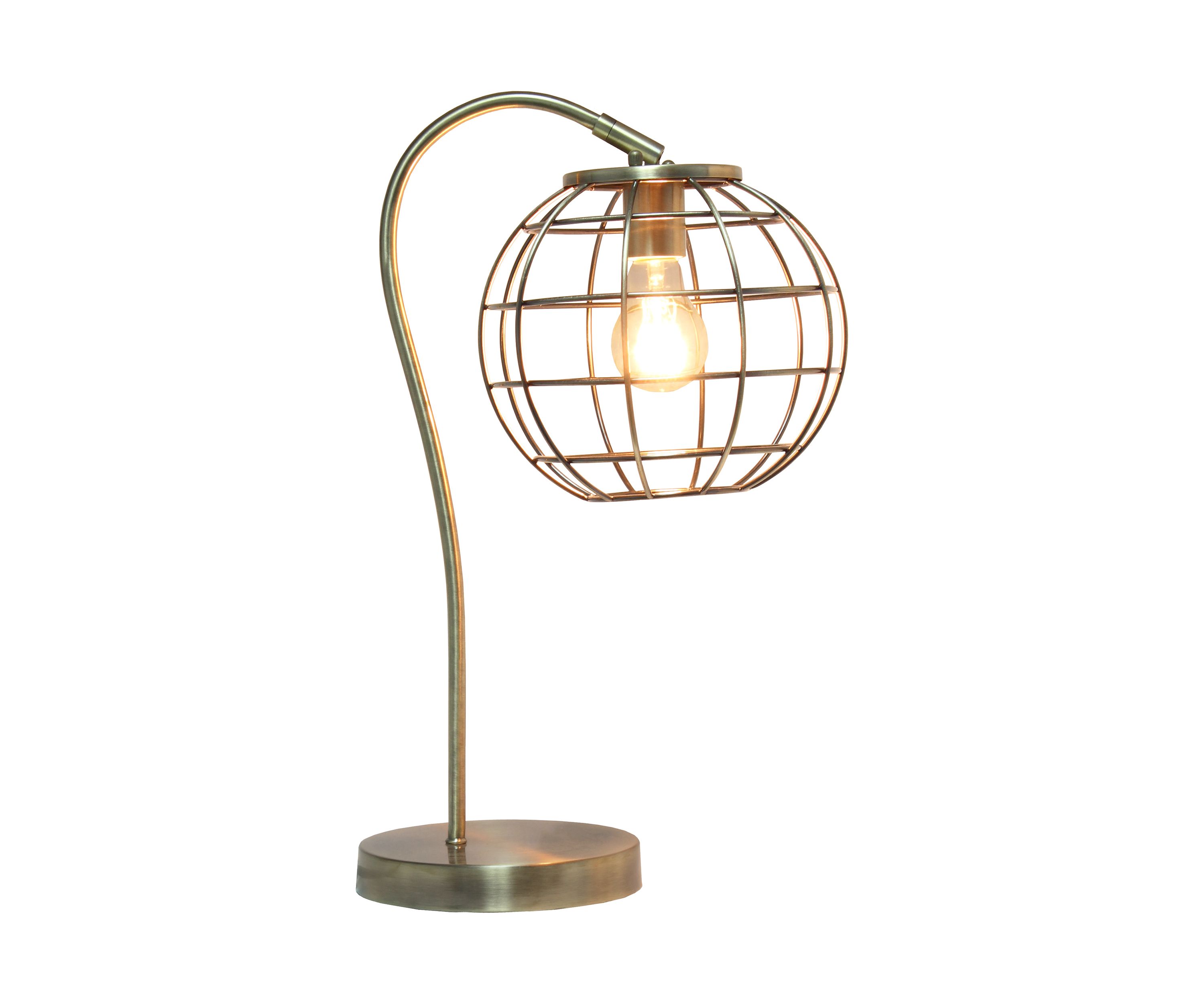 Arched Metal Cage Table Lamp