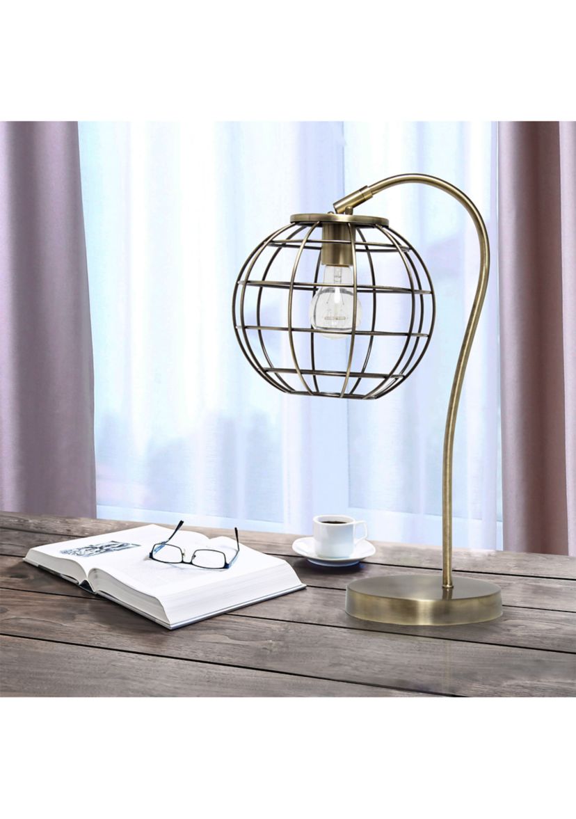 Arched Metal Cage Table Lamp