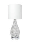 Elipse Crystal Decorative Gourd Table Lamp, Chrome