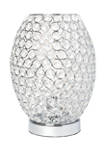 Elipse Crystal Decorative Curved Accent Uplight Table Lamp, Chrome