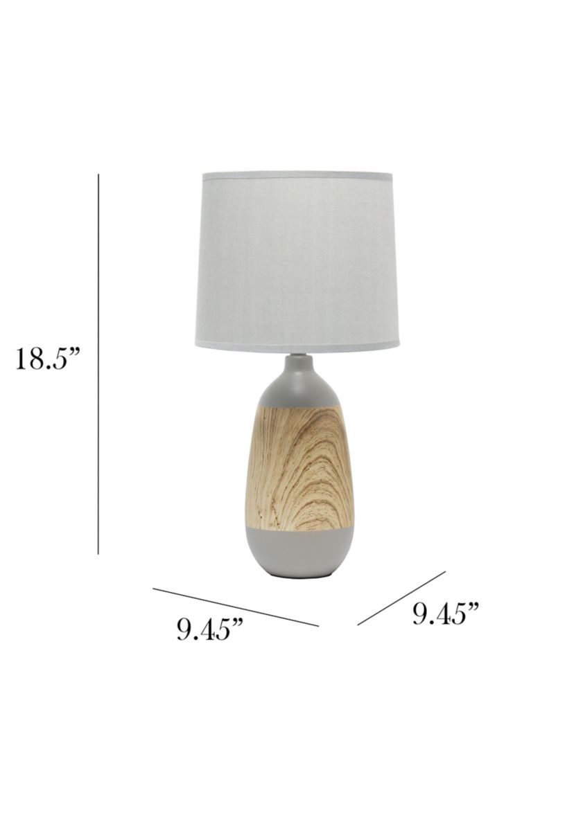 Ceramic Oblong Table Lamp