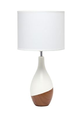 Simple Designs Strikers Basic Table Lamp, Light Wood -  0810052824642