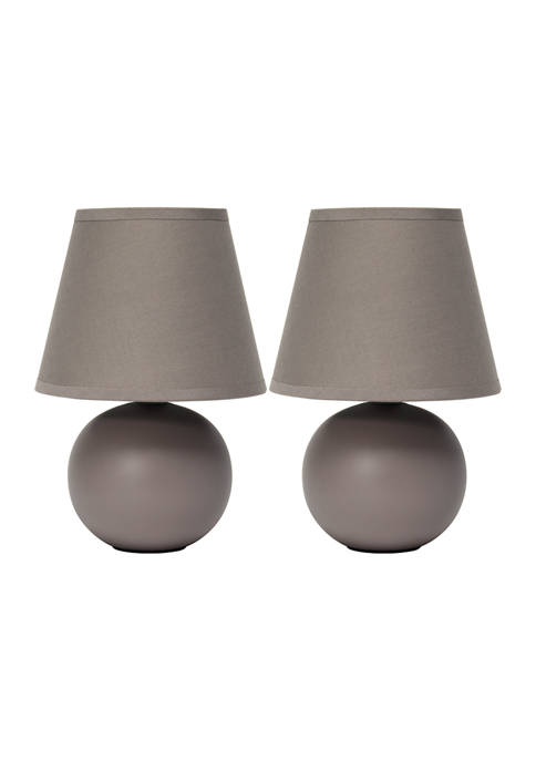Simple Designs Mini Ceramic Globe Table Lamp 2
