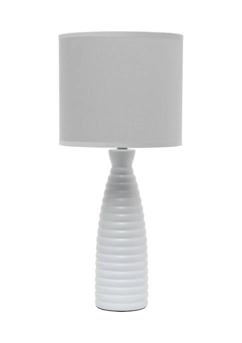 Simple Designs Alsace Bottle Table Lamp, Taupe
