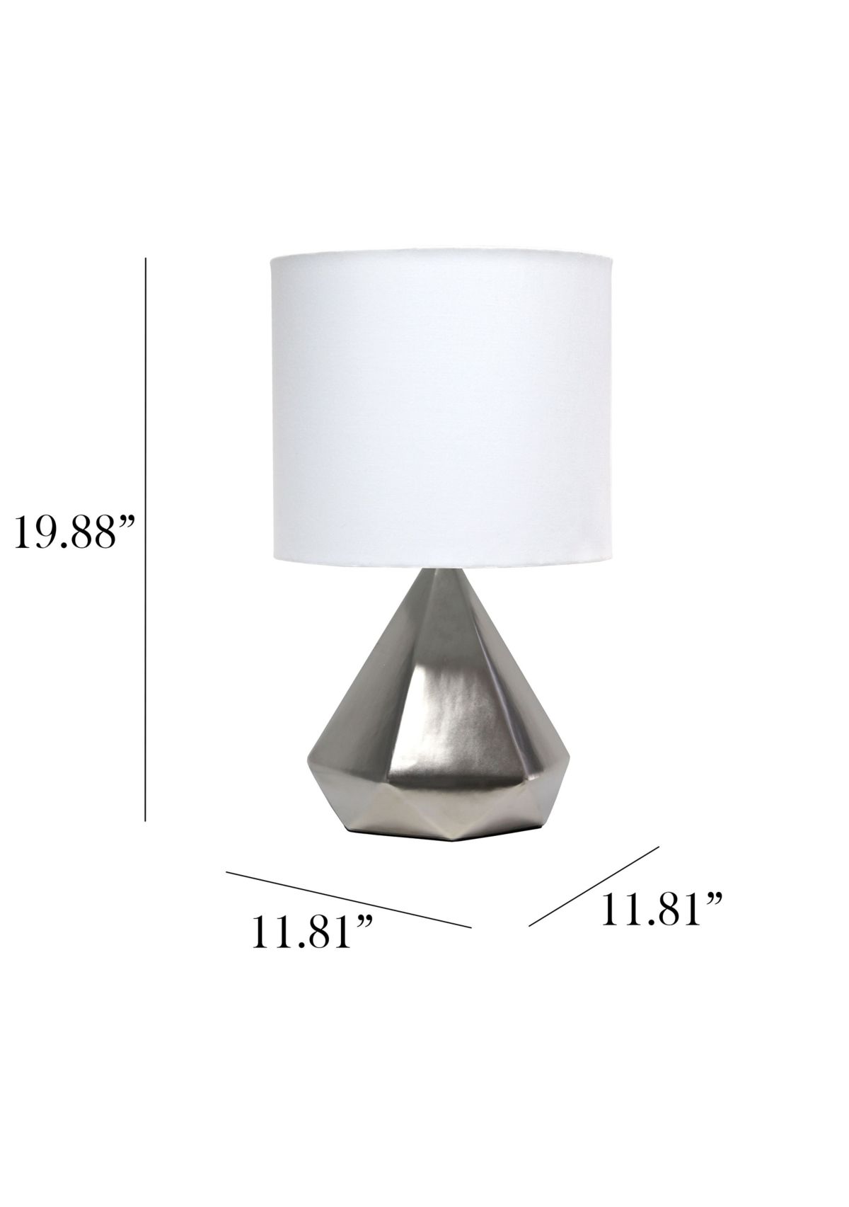 Solid Pyramid Table Lamp