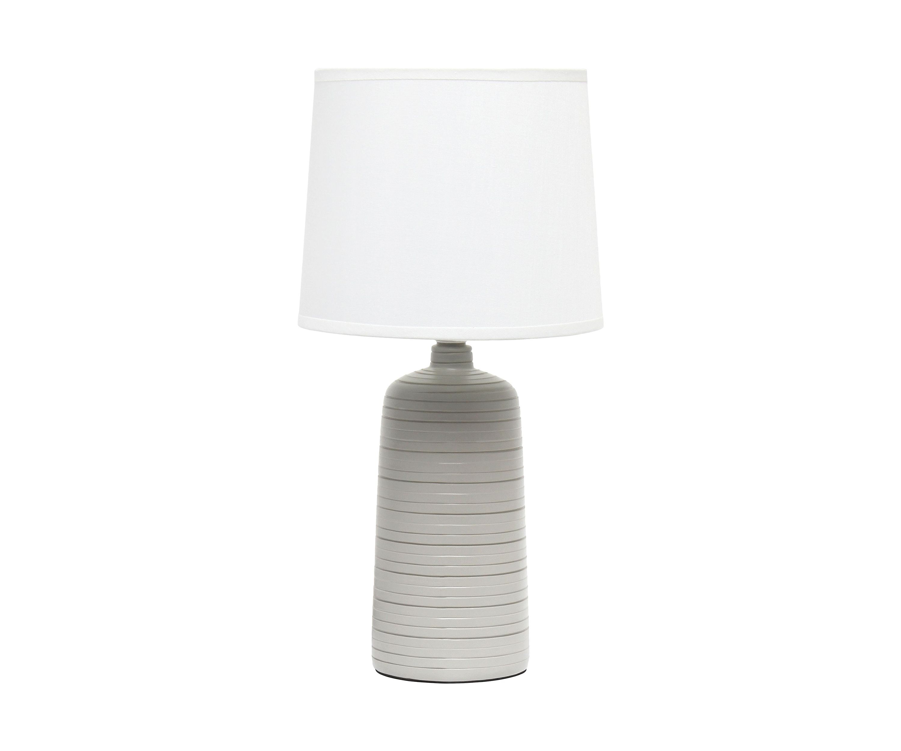 Textured Linear Ceramic Table Lamp