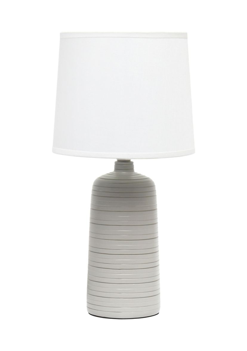 Textured Linear Ceramic Table Lamp