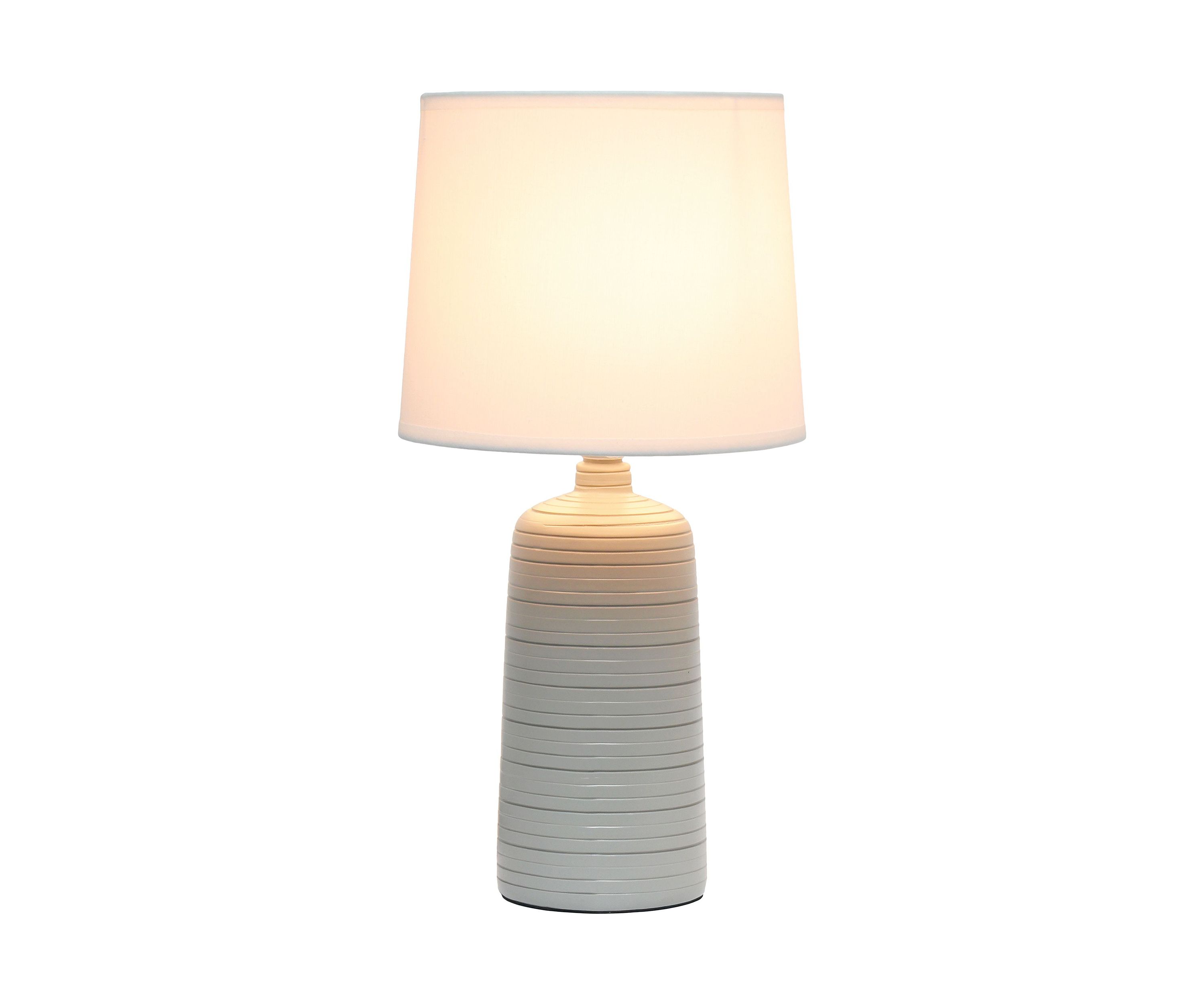 Textured Linear Ceramic Table Lamp