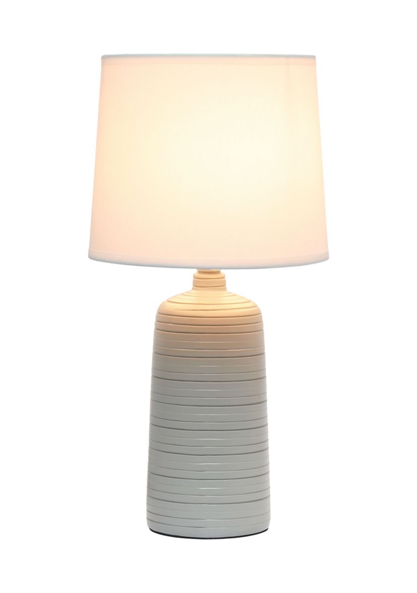 Textured Linear Ceramic Table Lamp