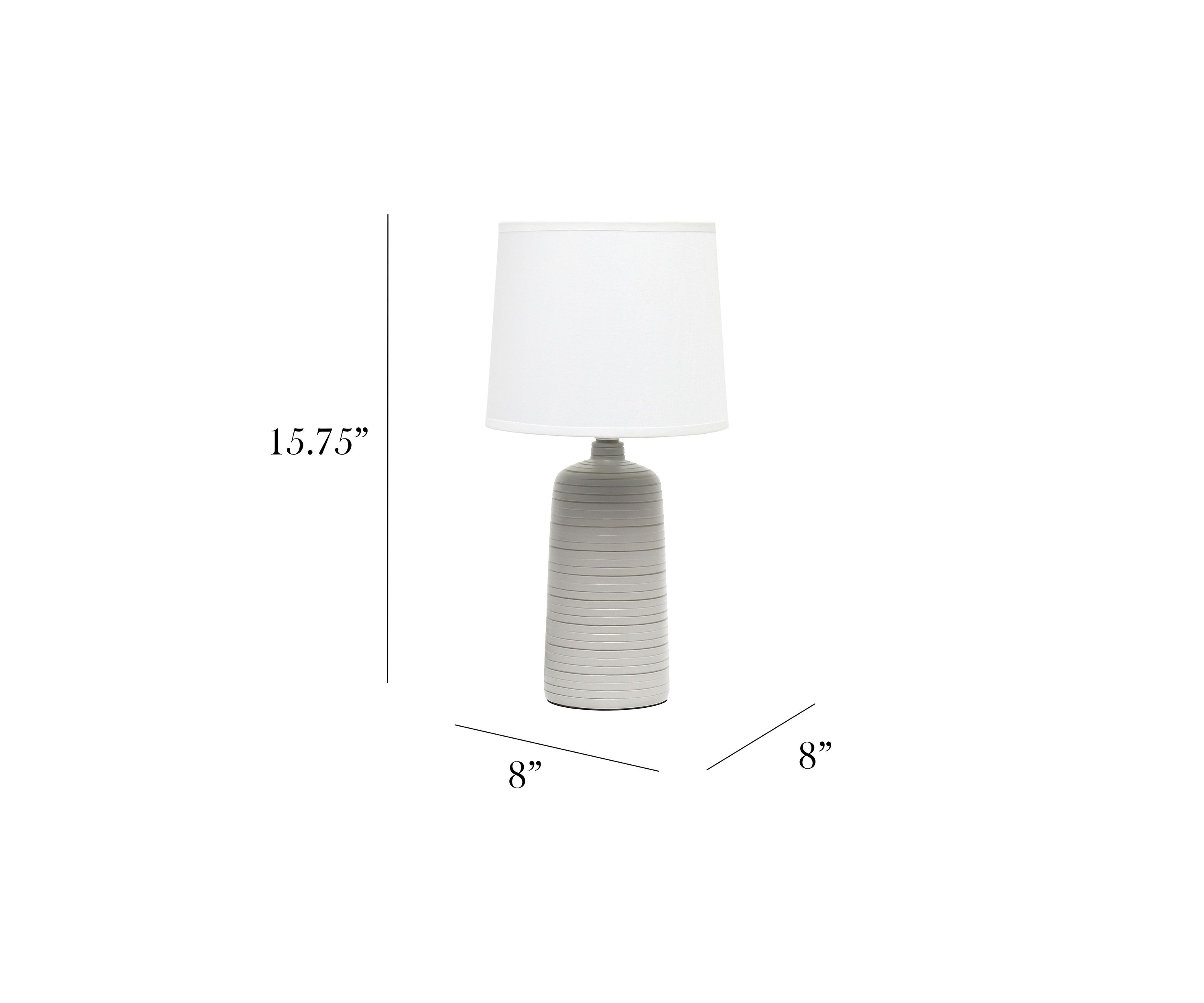 Textured Linear Ceramic Table Lamp