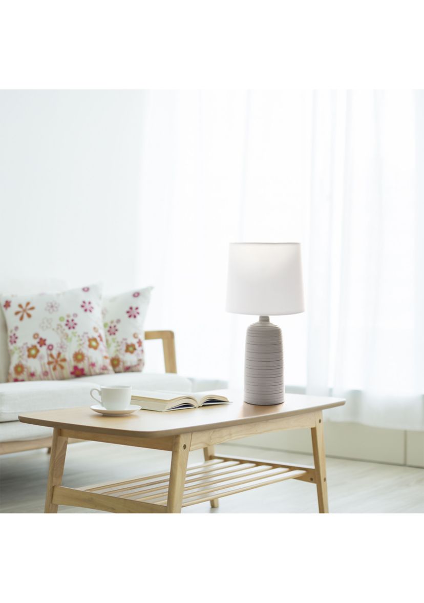 Textured Linear Ceramic Table Lamp