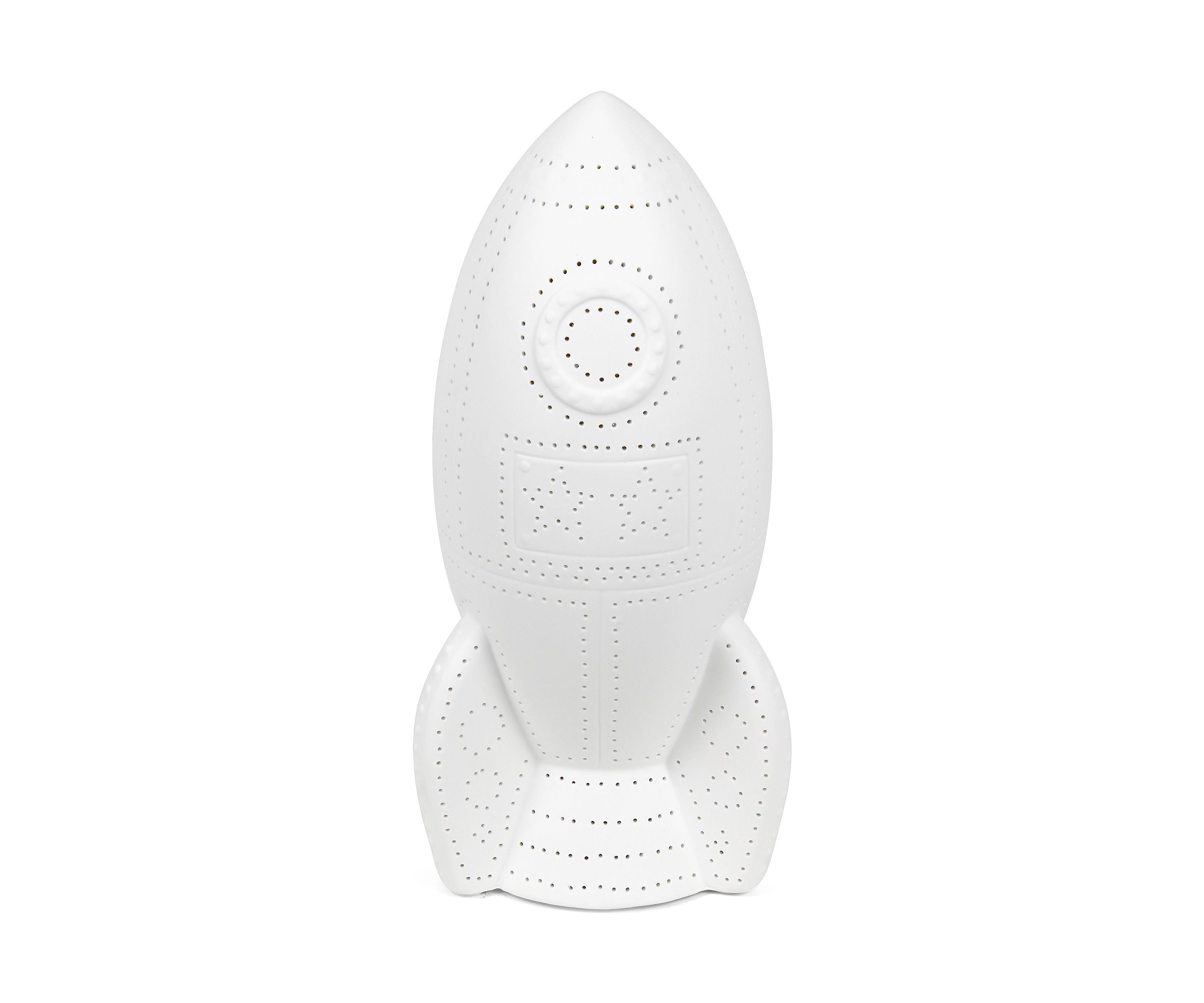 Porcelain Rocketship Table Lamp