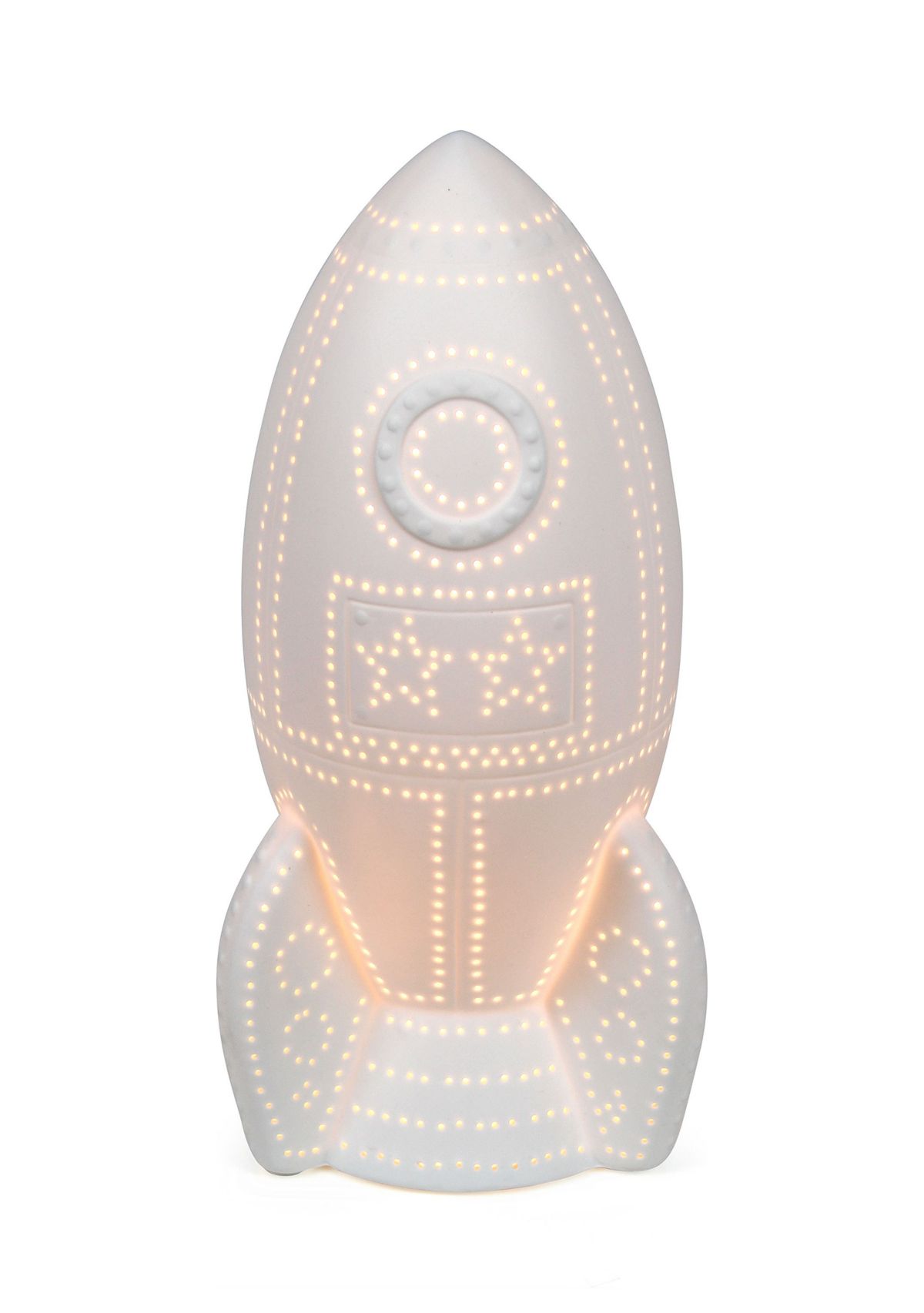 Porcelain Rocketship Table Lamp