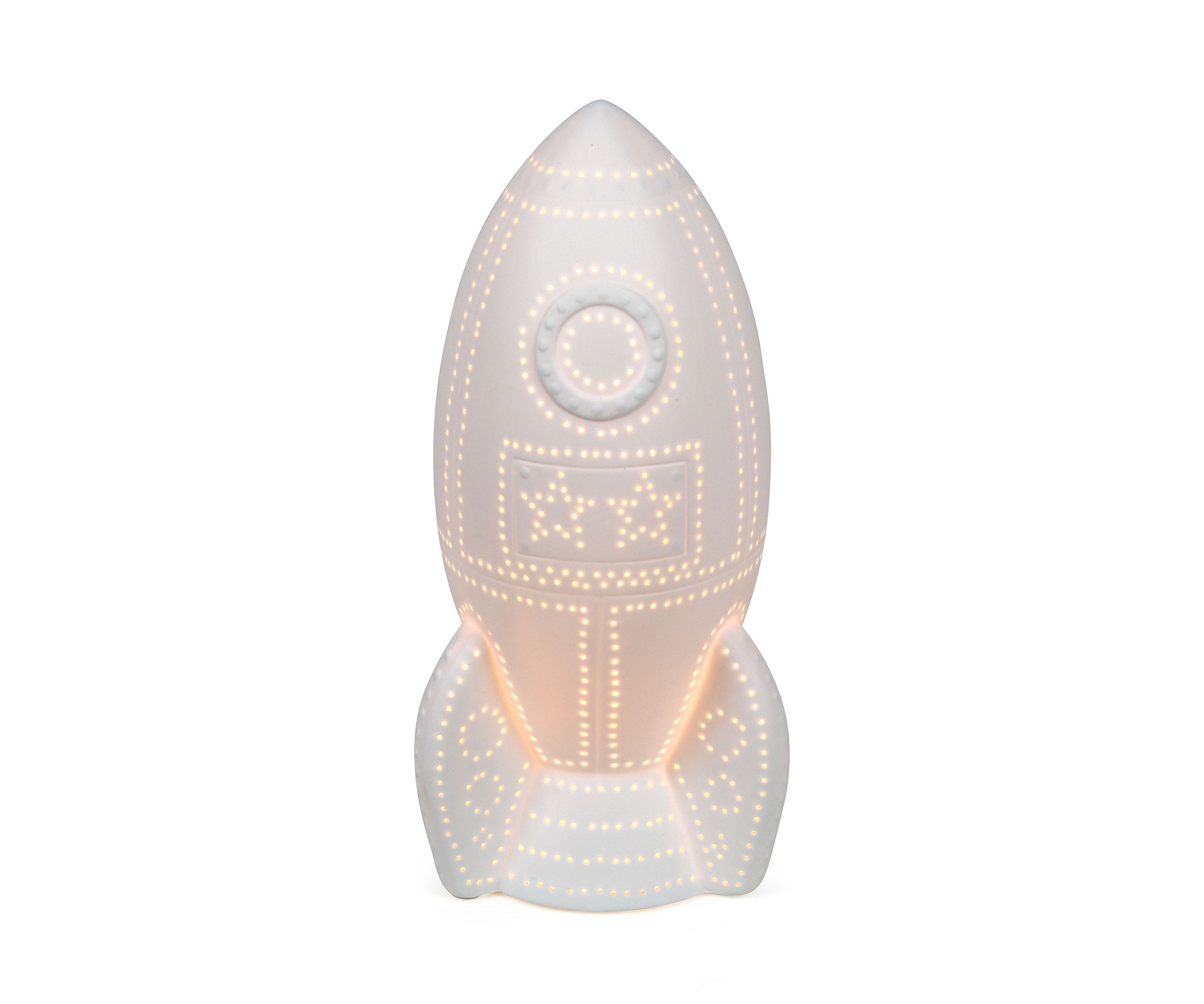 Porcelain Rocketship Table Lamp