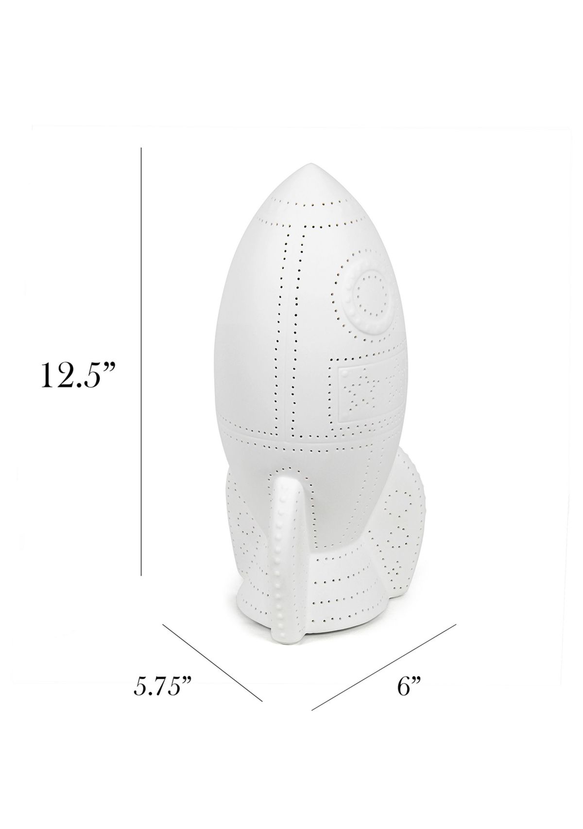Porcelain Rocketship Table Lamp