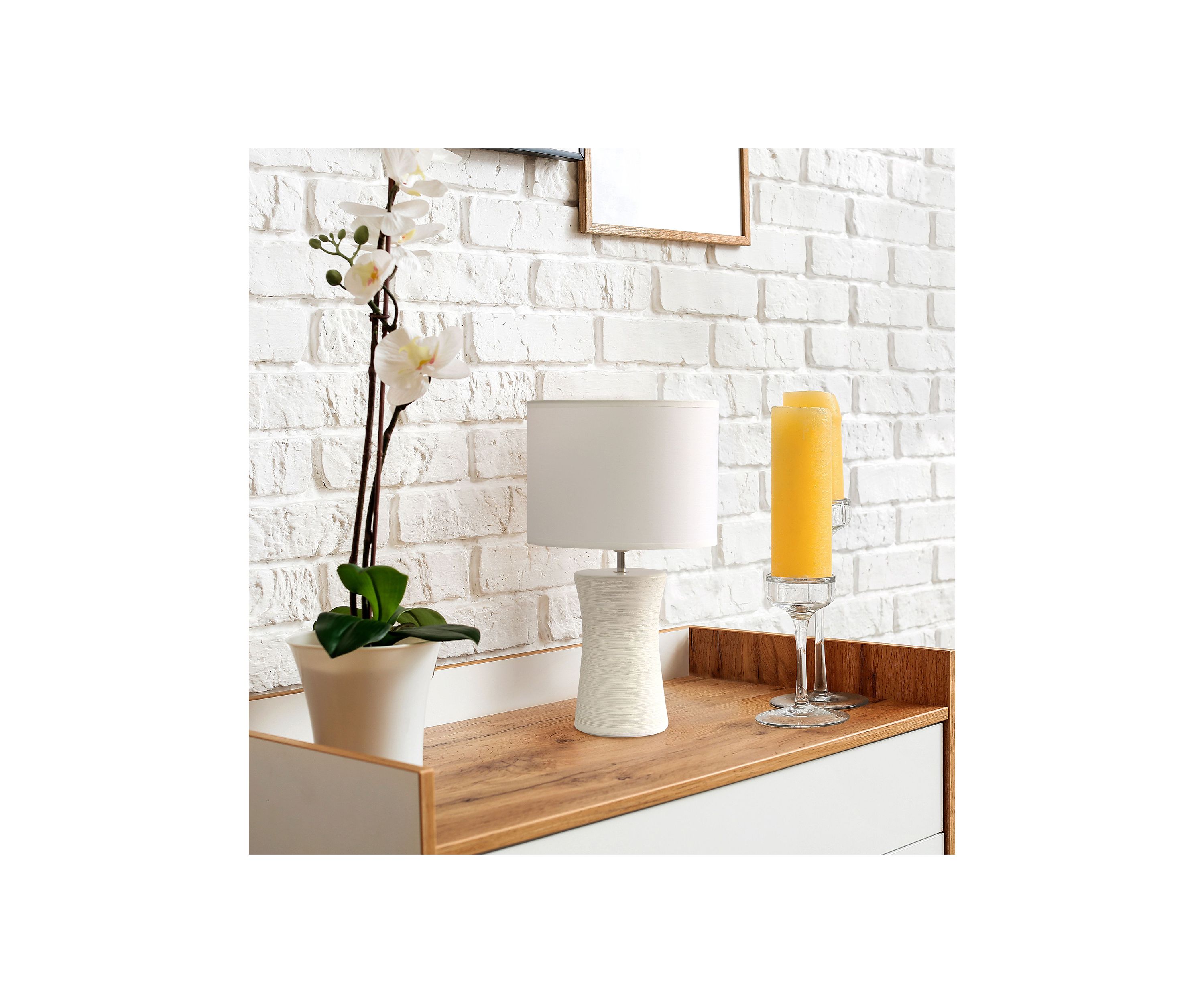 Ceramic Hourglass Table Lamp