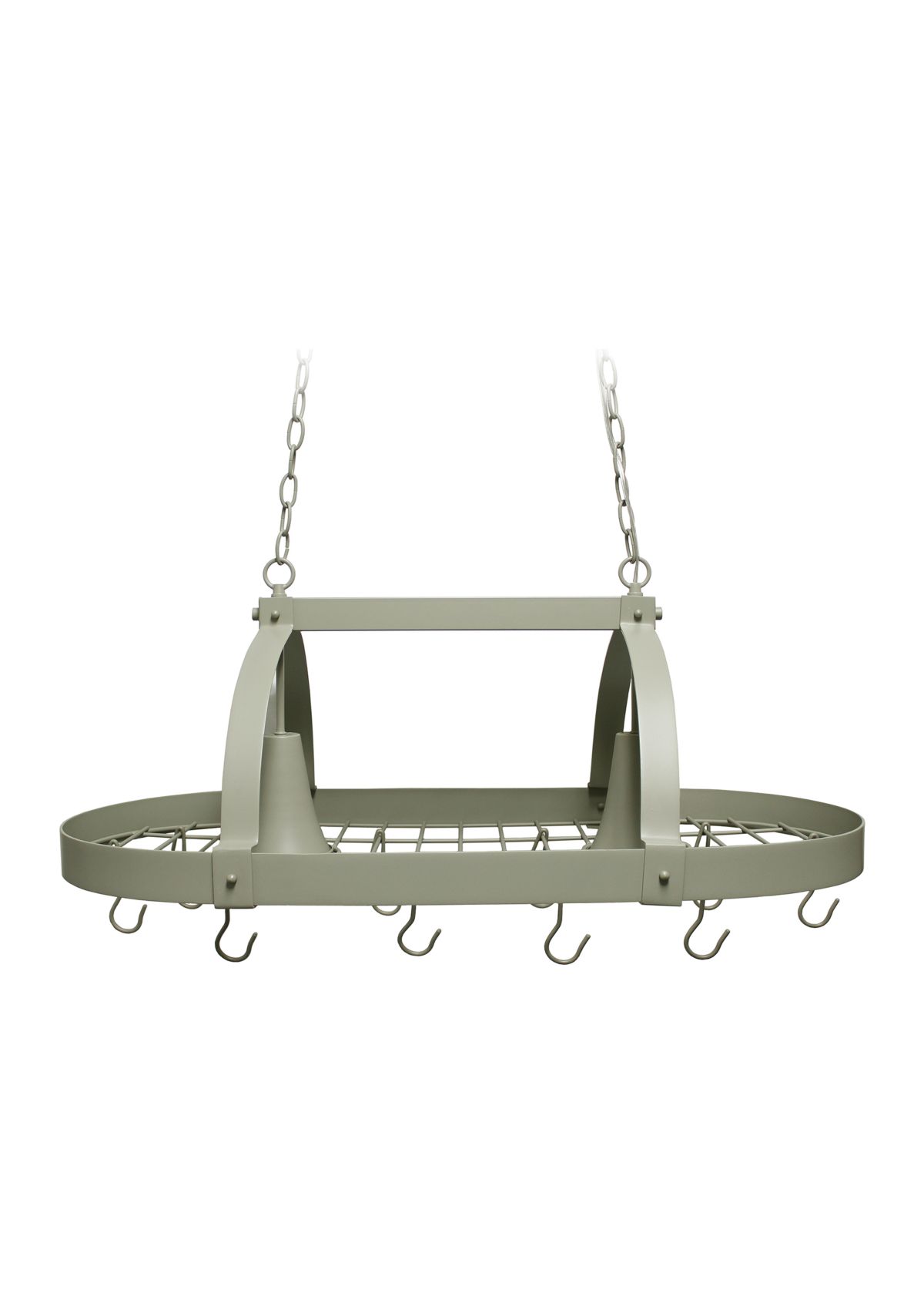 Two Light Kitchen Pot Rack with Downlights