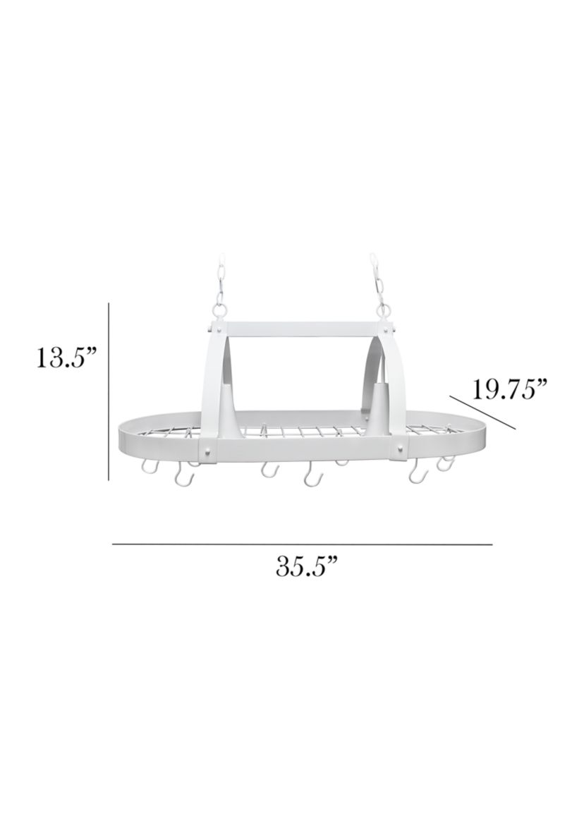  Two Light Kitchen Pot Rack with Downlights 