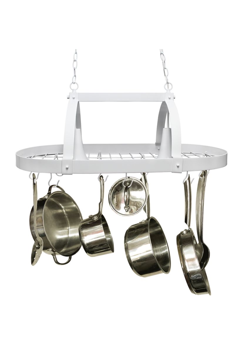  Two Light Kitchen Pot Rack with Downlights 