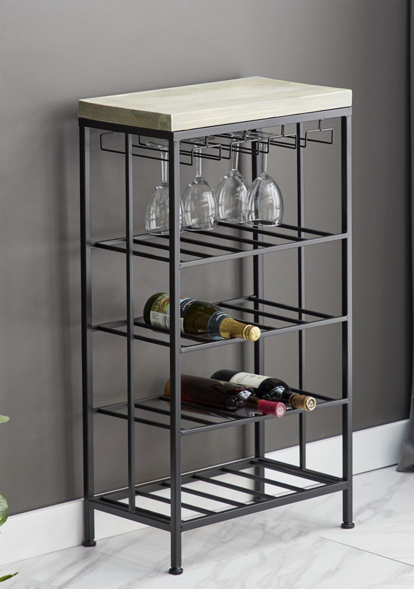 Contemporary Iron Standing Wine Rack