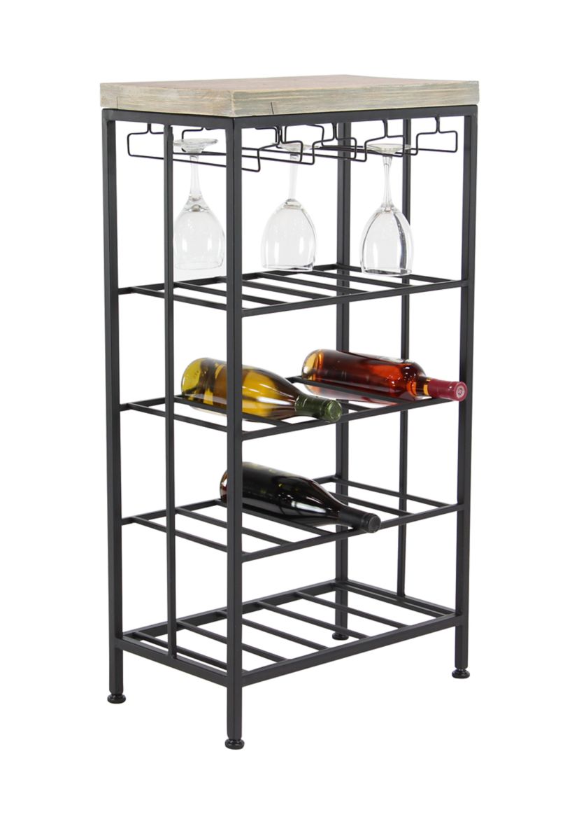 Contemporary Iron Standing Wine Rack