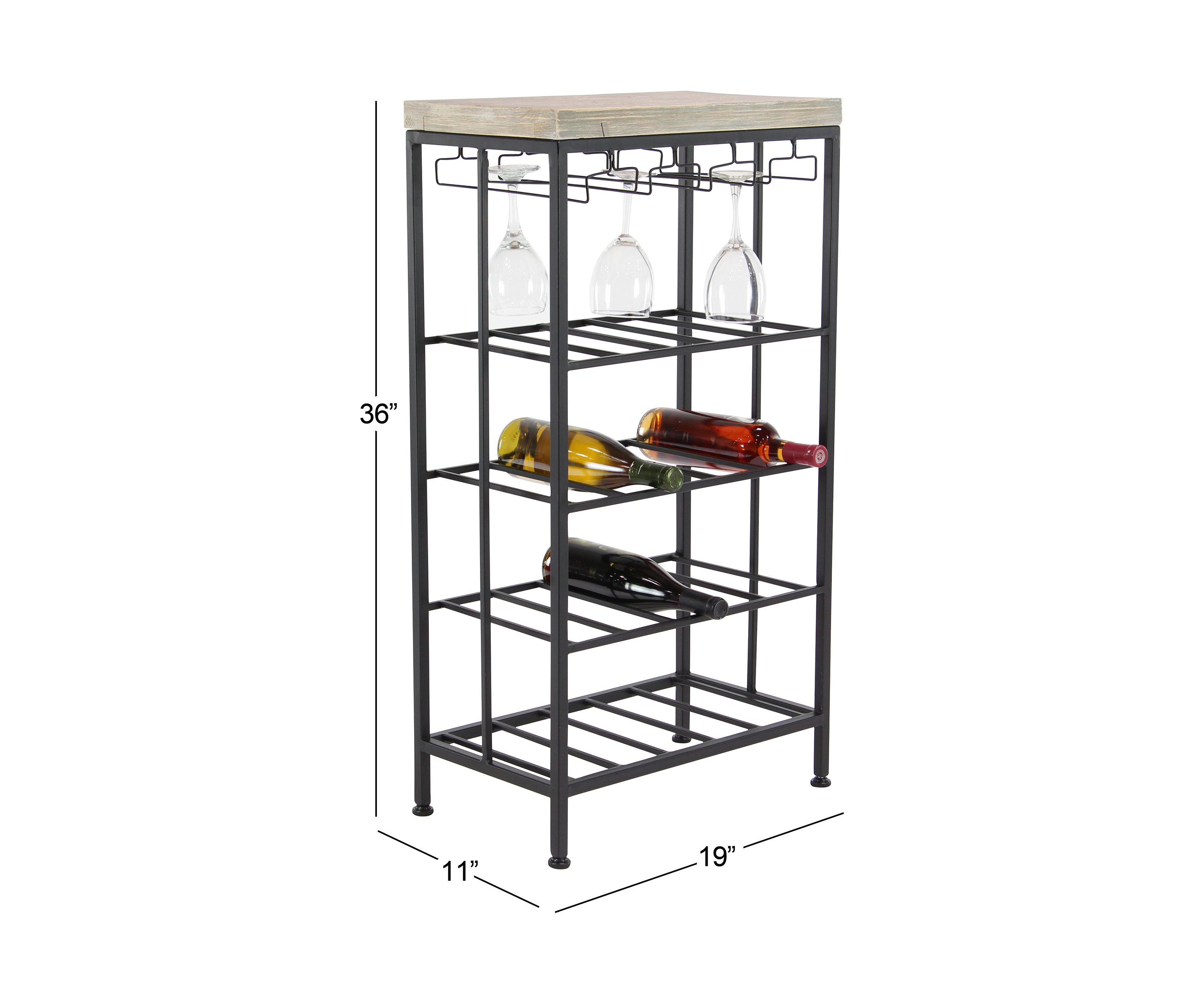 Contemporary Iron Standing Wine Rack