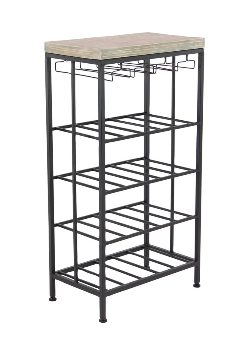 Contemporary Iron Standing Wine Rack