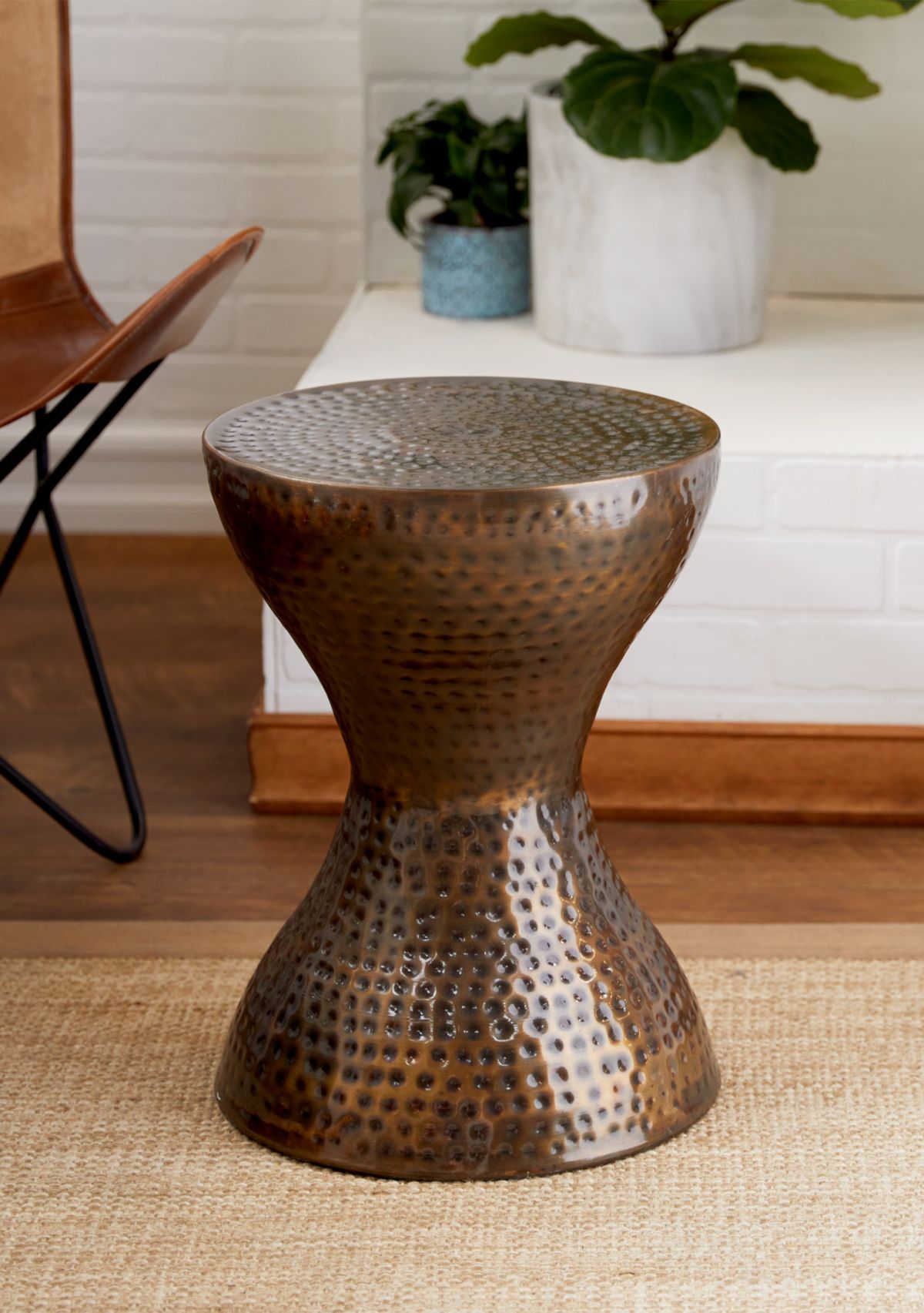 Industrial Metal Accent Table