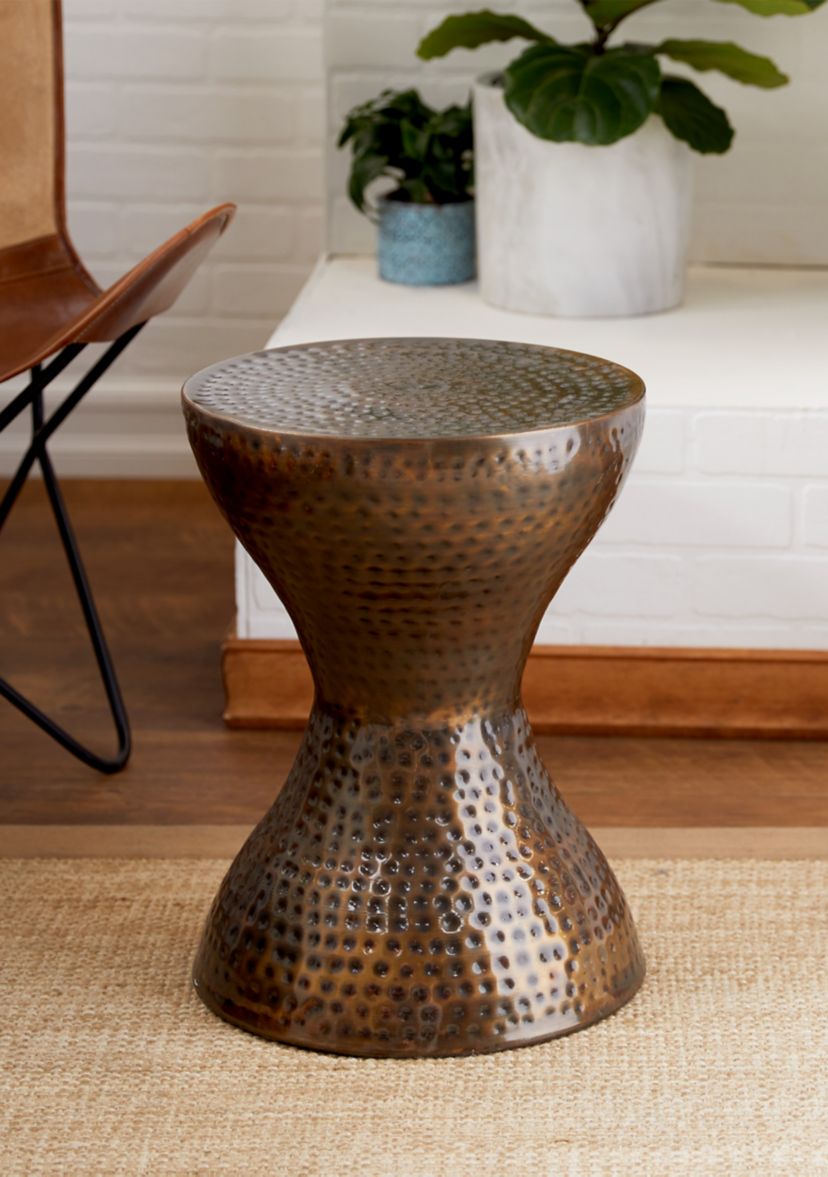 Industrial Metal Accent Table