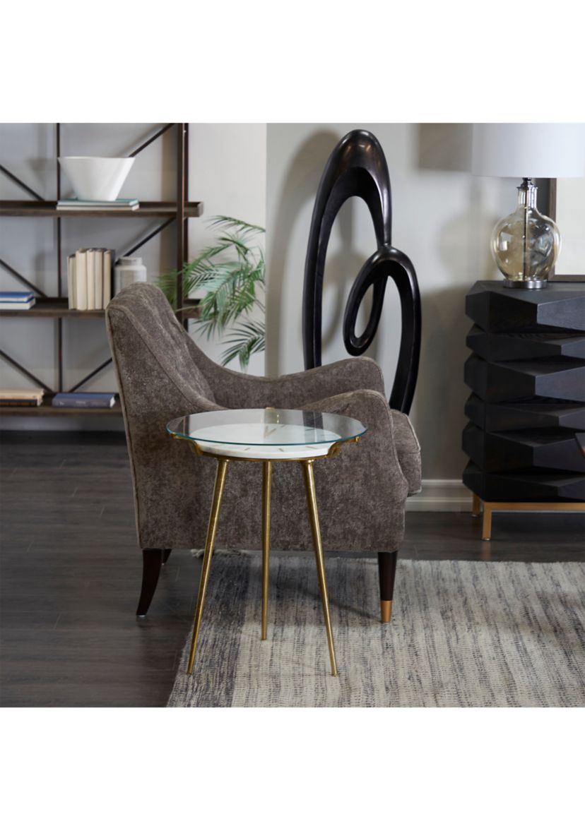 Glam Aluminum Accent Table